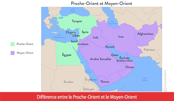 Différence entre le Proche-Orient et le Moyen-Orient ?